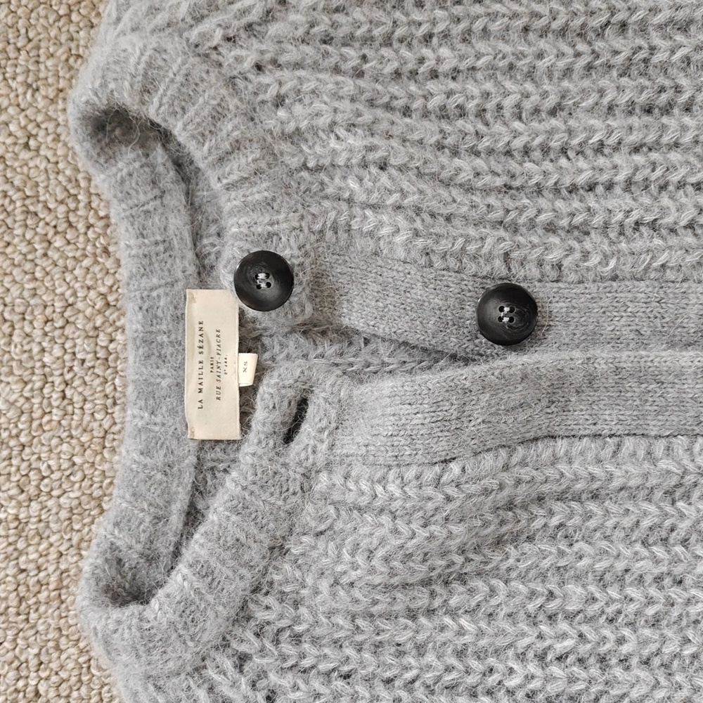 Sezane Emile cardigan in mottled gray, XSmall - Picture 7 of 16